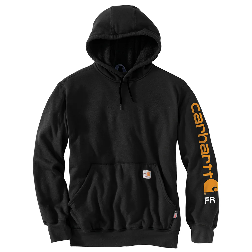 Flame Resistant Force Loose Fit Midweight Logo Sleeve Graphic Sweatshirt - BLK-Black | Carhartt 104505 - Image 2