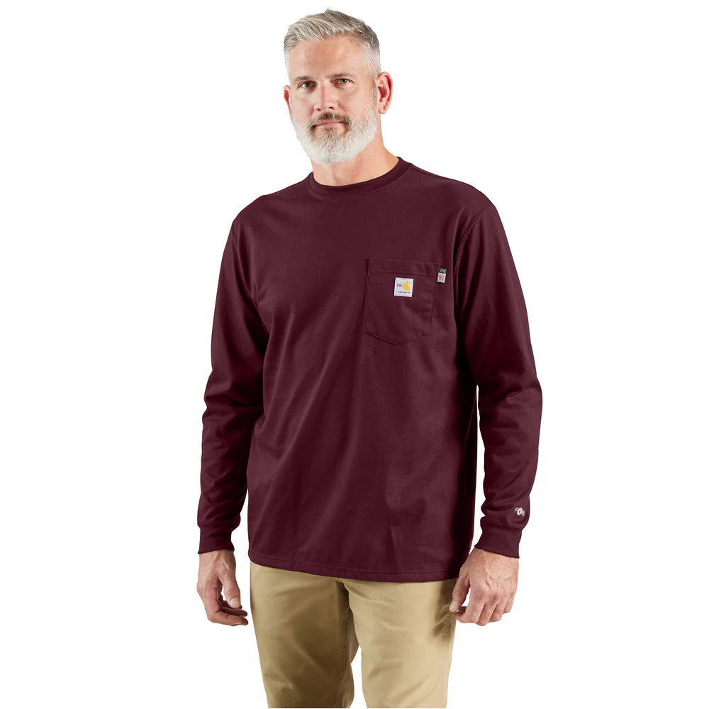 Flame Resistant Force Loose Fit Midweight Long-Sleeve Pocket T-Shirt - PRT-Port | Carhartt 100235