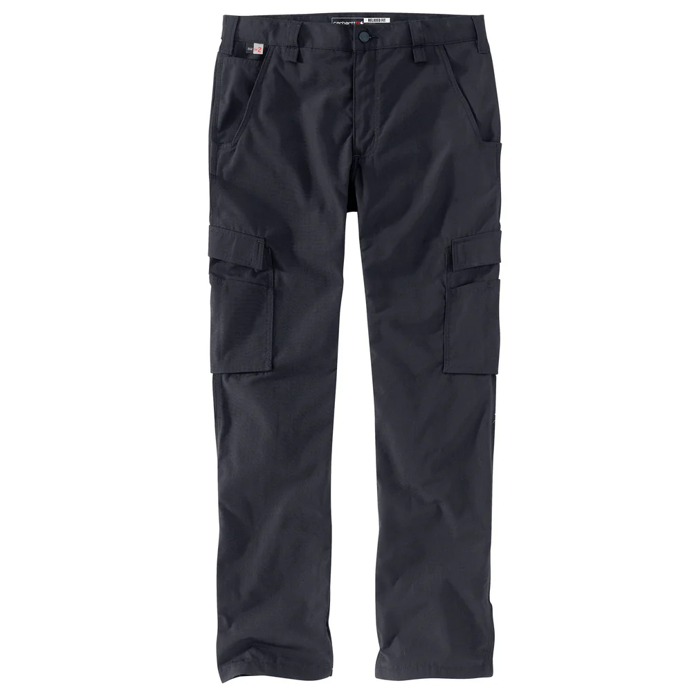 Flame-Resistant Force Relaxed Fit Ripstop Cargo Work Pant - H93-Deep Navy | Carhartt 104786 - Image 2