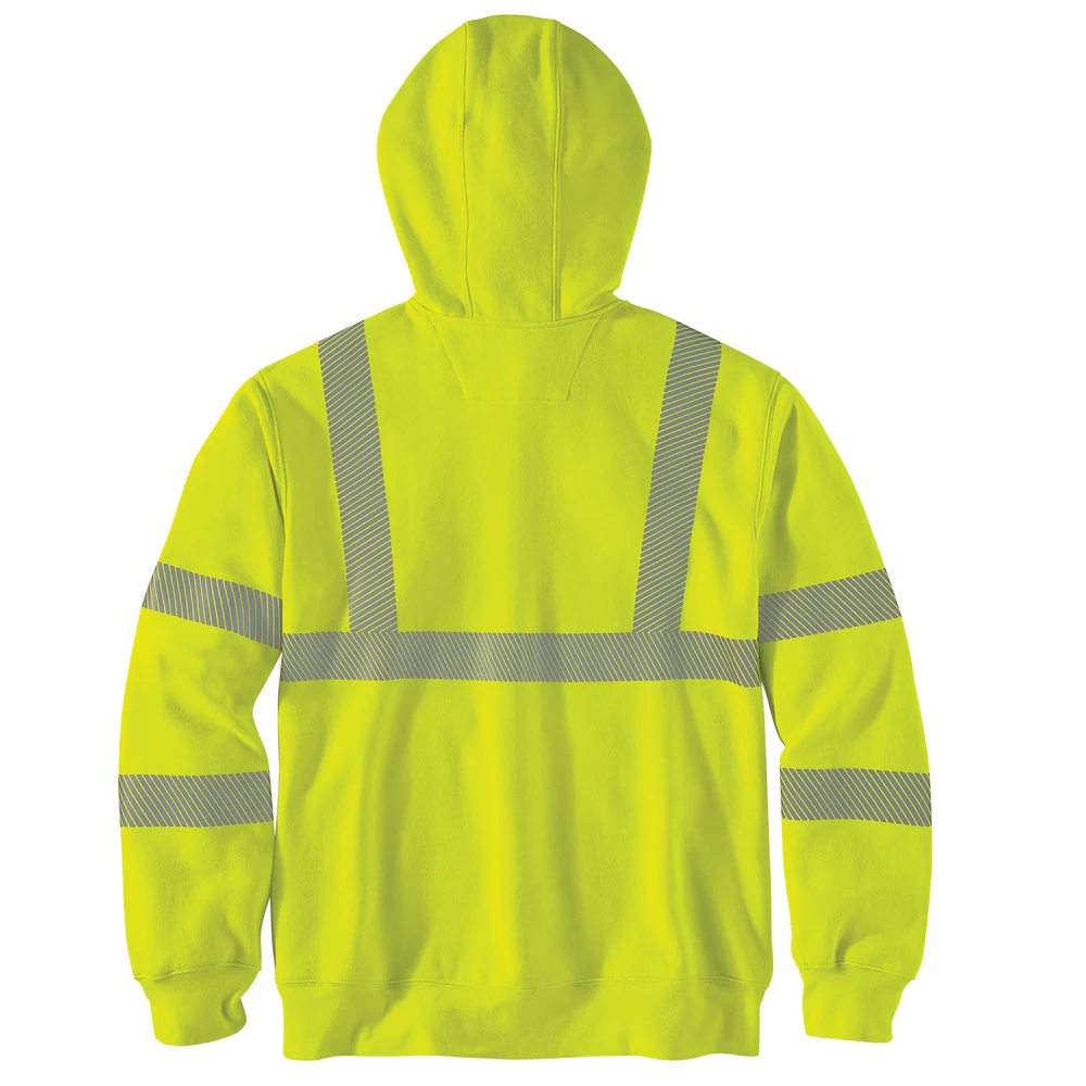 Flame Resistant High-Visibility Force Loose Fit Midweight Full-Zip Class 3 Sweatshirt - BLM-Brite Lime | Carhartt 105786