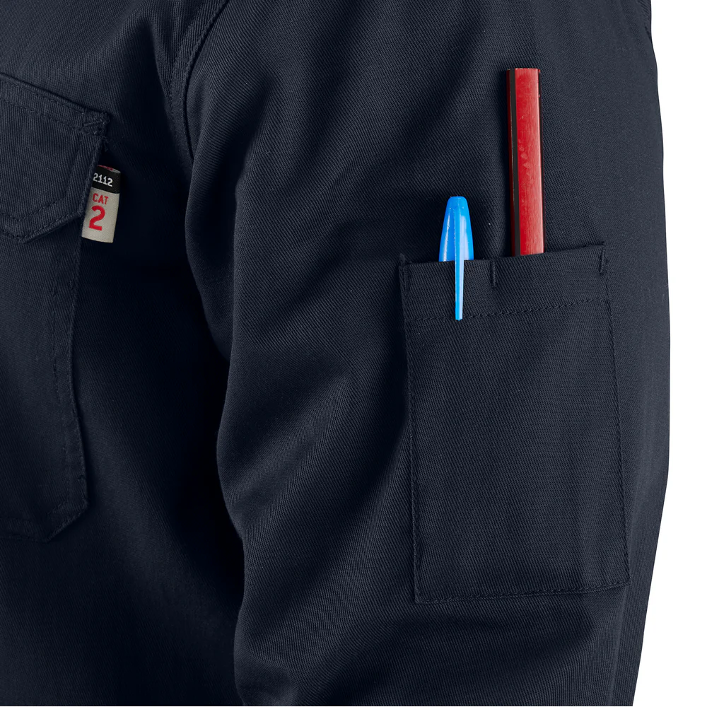 Flame Resistant Loose Fit Twill Coverall - DNY-Dark Navy | Carhartt 105016 - Image 4