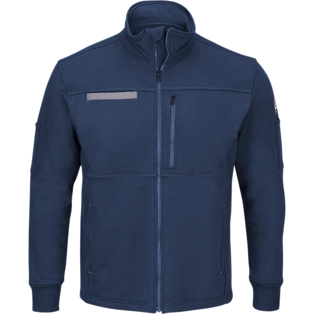 FLEECE FR FULL ZIP JACKET - NV-Navy | Bulwark SEZ2