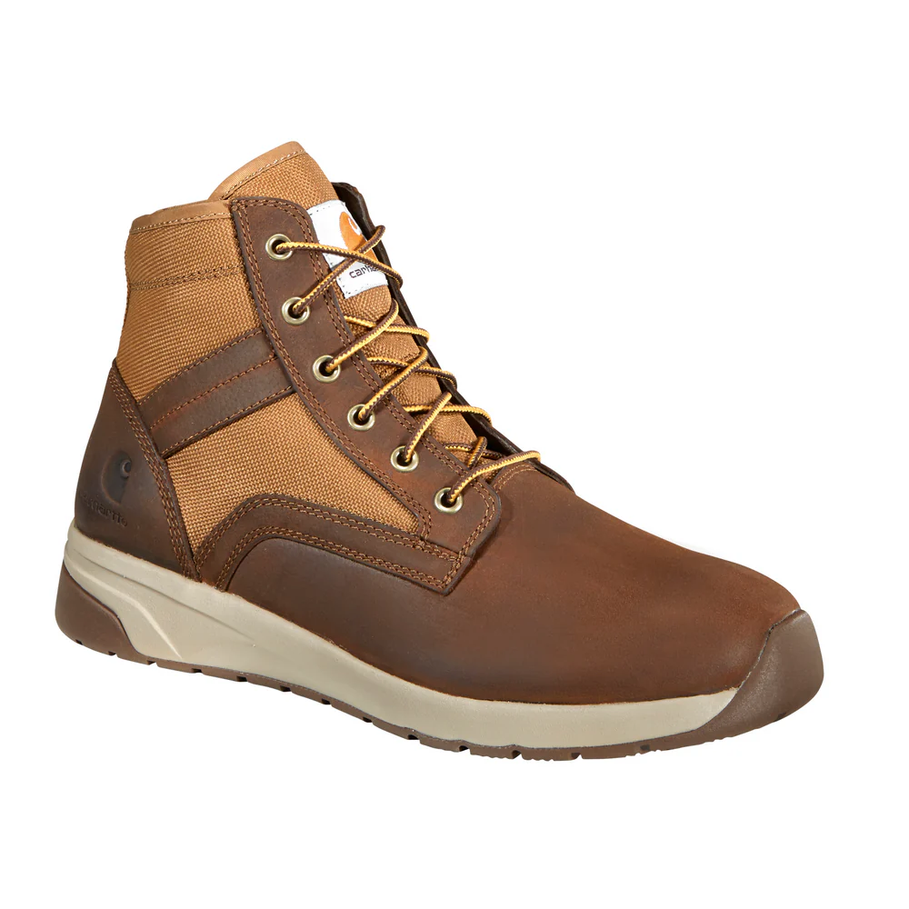 FORCE 5-INCH LIGHTWEIGHT SNEAKER COMPOSITE TOE BOOT - BRN-Brown Leather And Tan Duck | Carhartt FA5415-M - Image 4