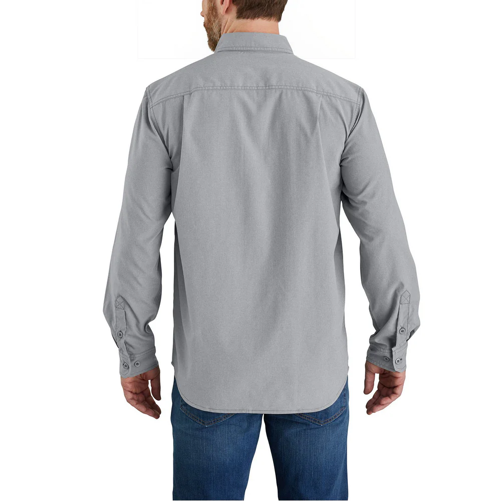 Force Relaxed Fit Lightweight Long- Sleeve Shirt - STL-Steel | Carhartt 105291
