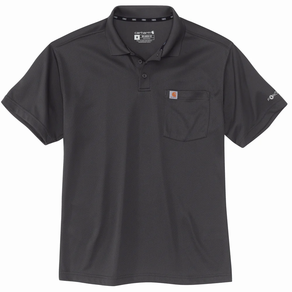 Force Relaxed Fit Lightweight Short-Sleeve Pocket Polo - 029-Shadow | Carhartt 106662