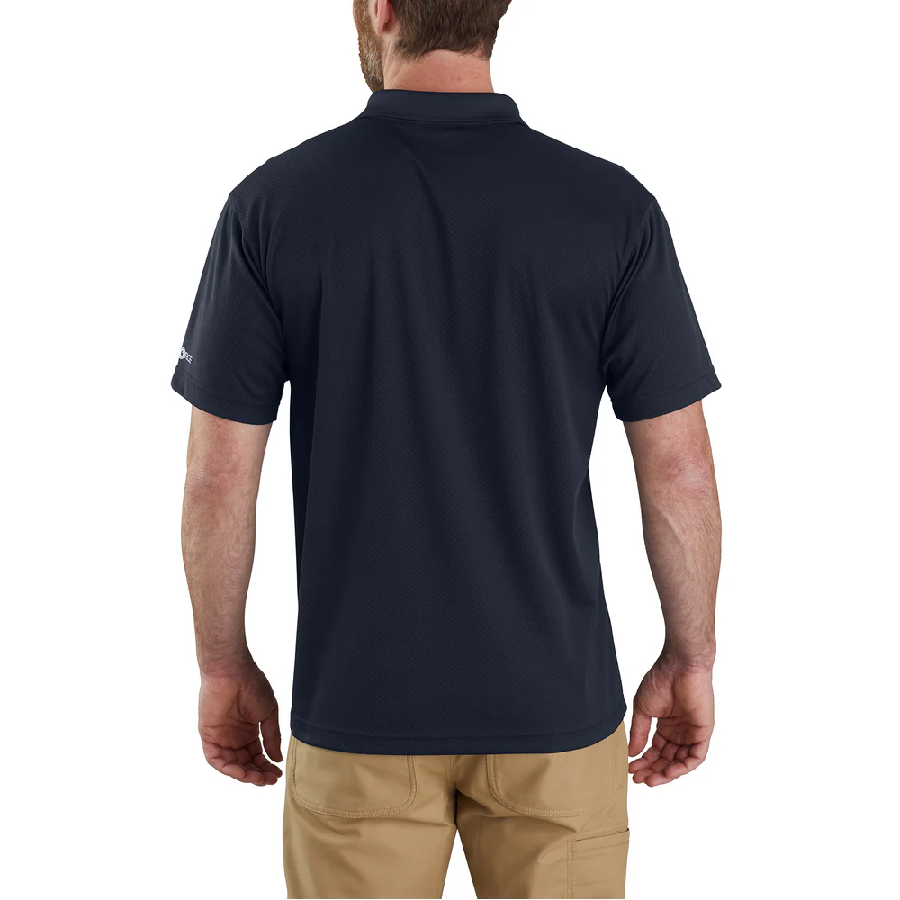 Force Relaxed Fit Lightweight Short-Sleeve Pocket Polo - I26-Navy | Carhartt 106662 - Image 2