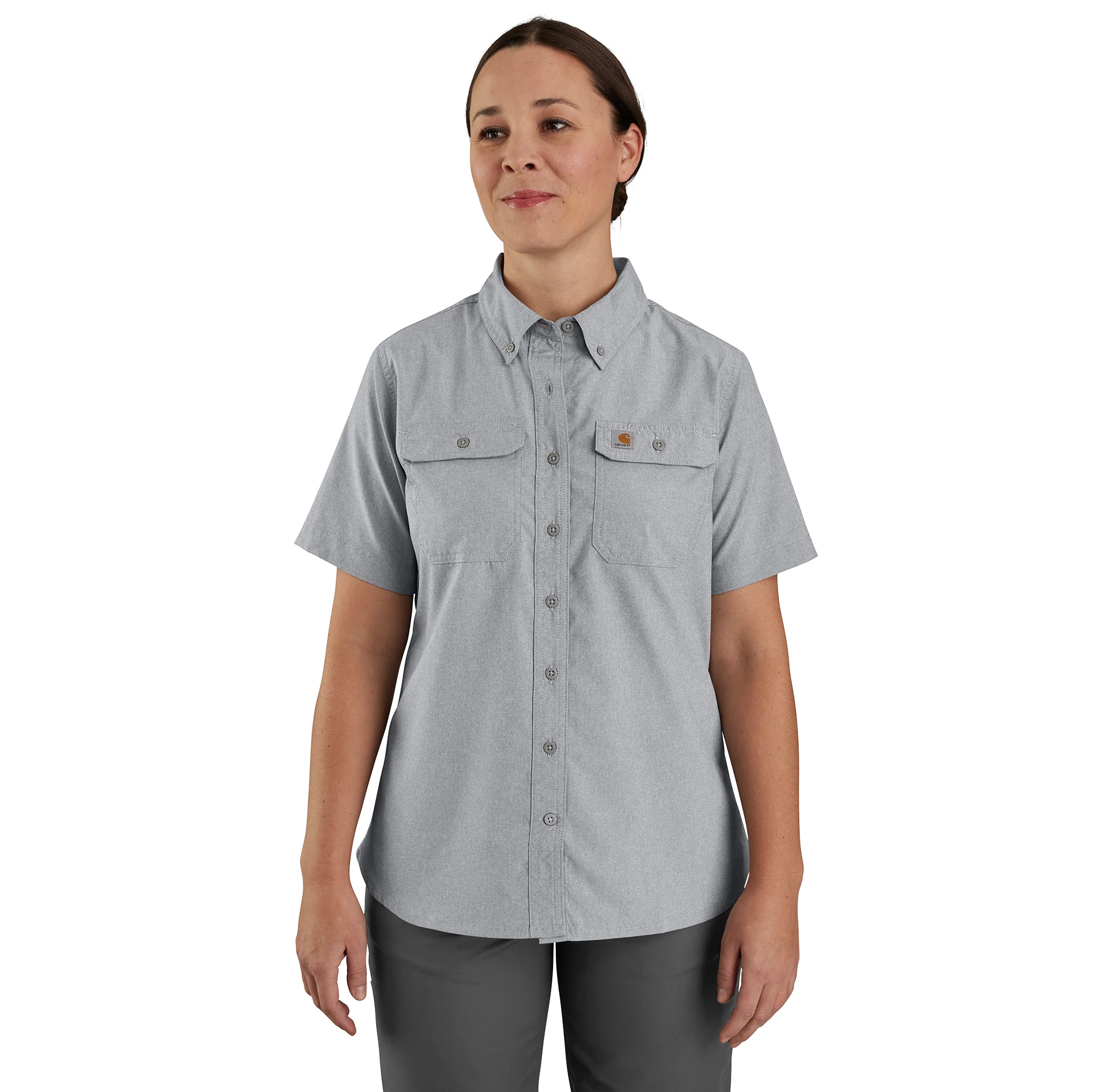 Force Relaxed Fit Lightweight Short Sleeve Shirt - STL-Steel | 105537