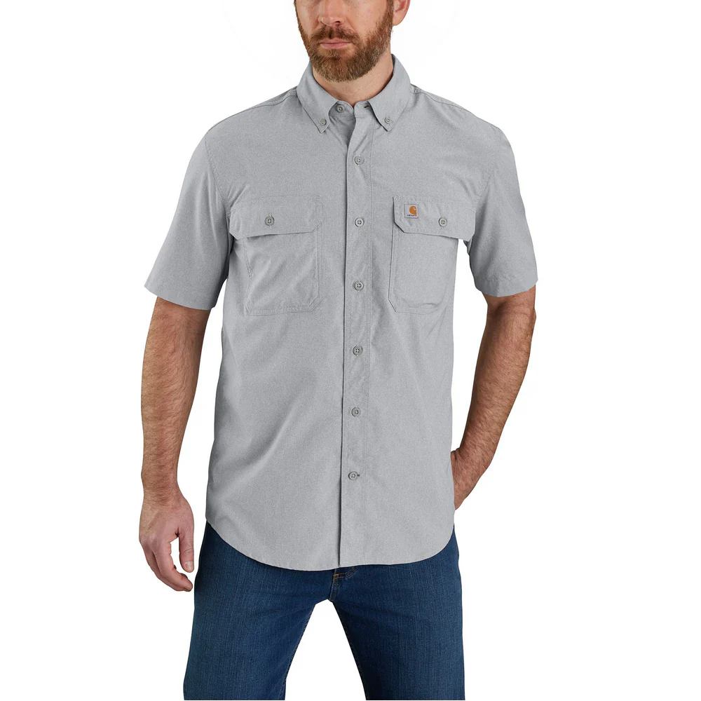 Force Relaxed Fit Lightweight Short-Sleeve Shirt - STL-Steel | Carhartt 105292 - Image 2