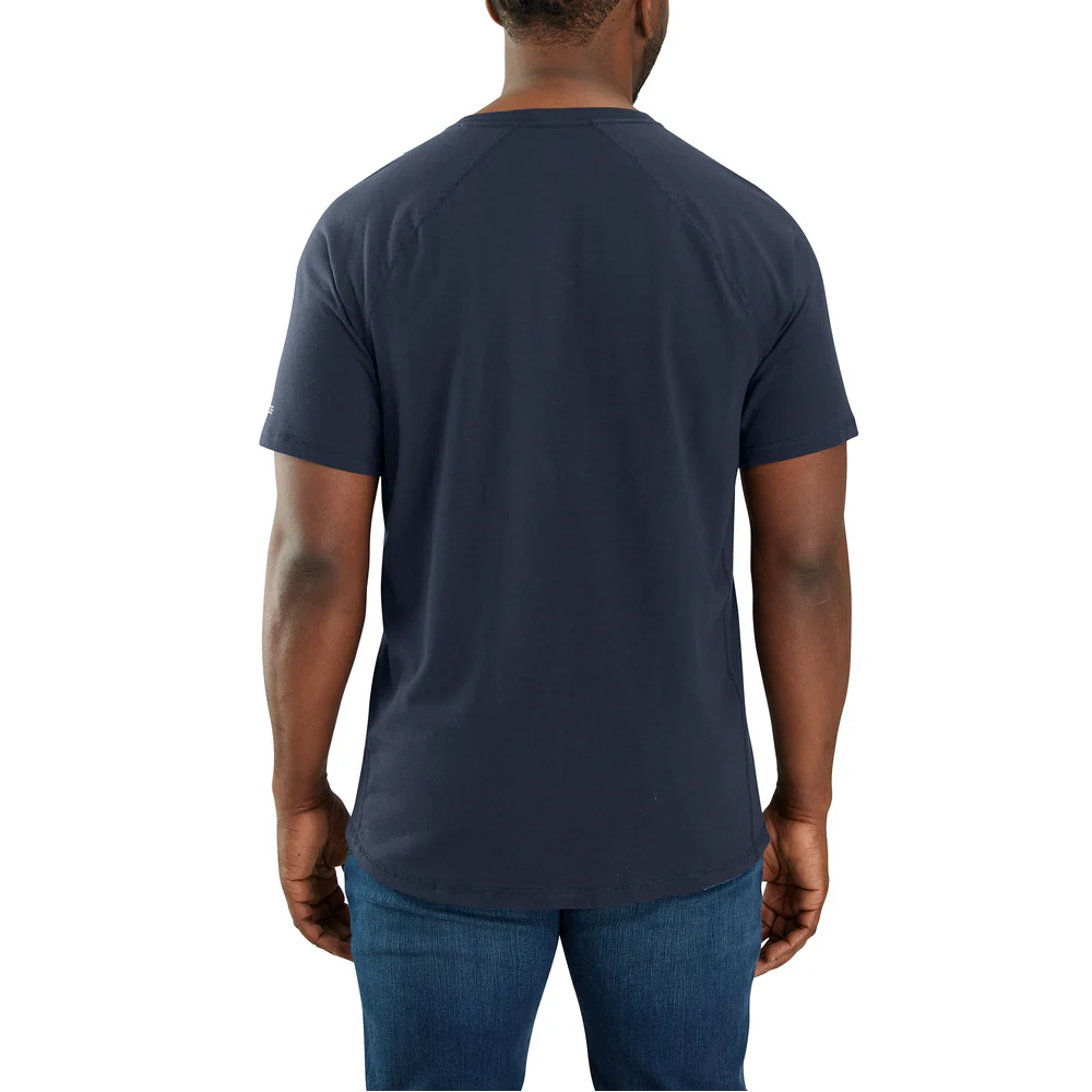 Force Relaxed Fit Midweight Short-Sleeve Pocket T-Shirt - I26-Navy | Carhartt 106652 - Image 2