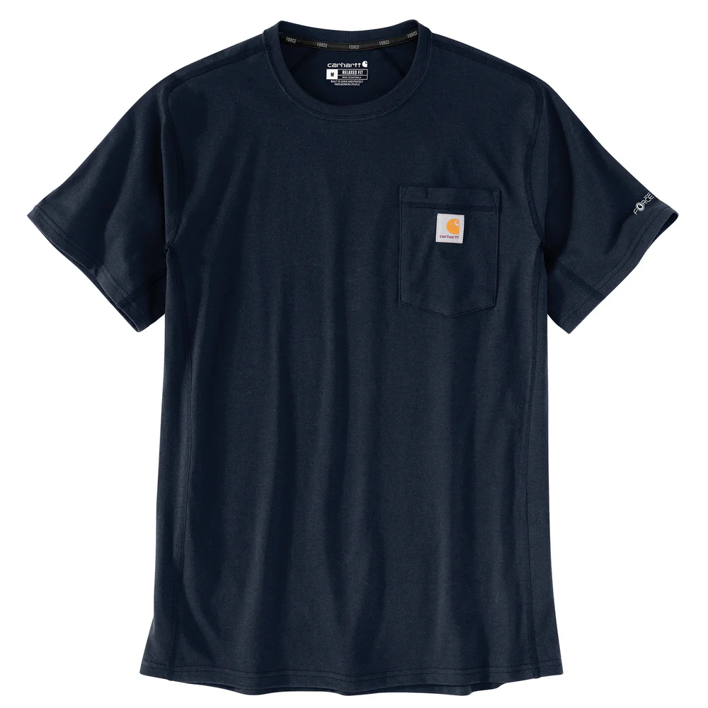 Force Relaxed Fit Midweight Short-Sleeve Pocket T-Shirt - I26-Navy | Carhartt 106652 - Image 5