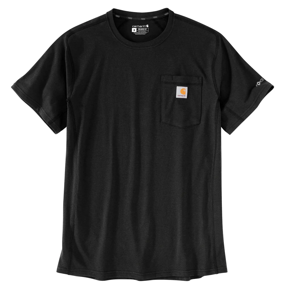 Force Relaxed Fit Midweight Short-Sleeve Pocket T-Shirt - N04-Black | Carhartt 106652 - Image 2