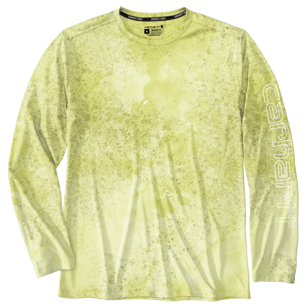 Force Sun Defender Lightweight Long-Sleeve Print T-Shirt - Y58-Citrus Watercolor Camo | Carhartt 106779