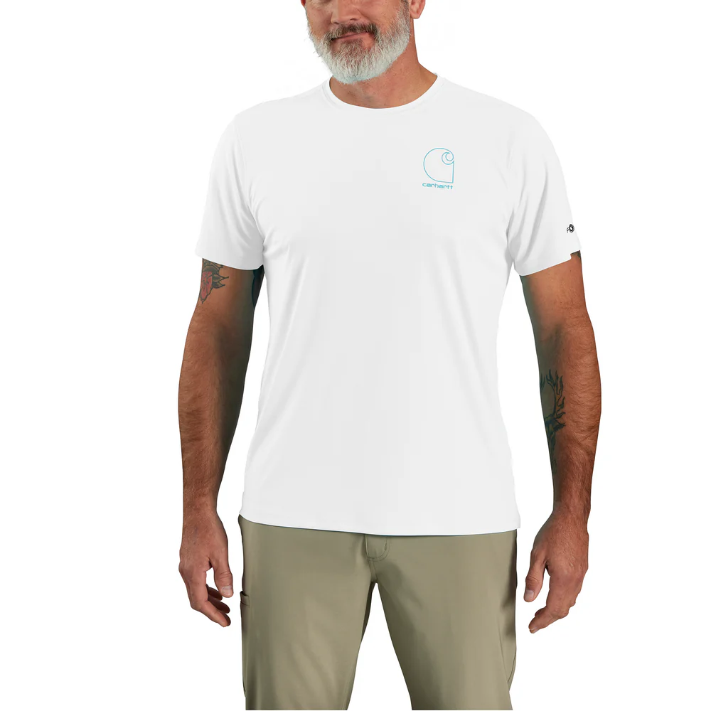 Force Sun Defender™ Lightweight Short-Sleeve Logo Graphic T-Shirt - WHT-White | Carhartt 106163 - Image 2
