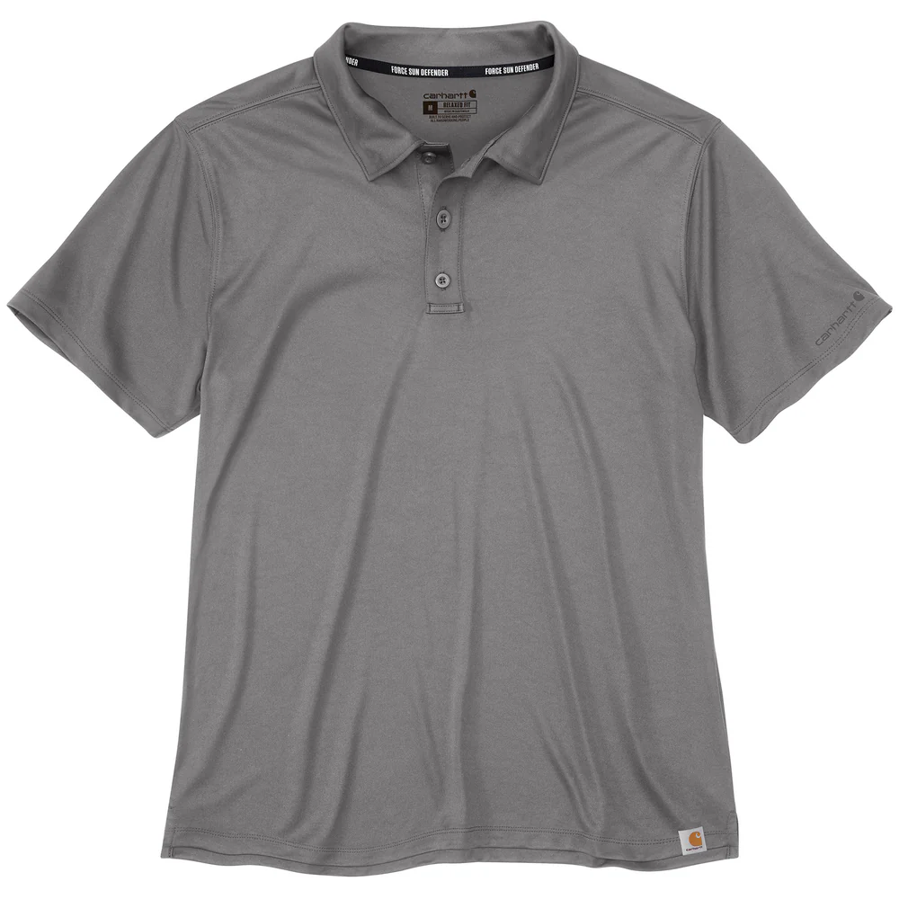 Force Sun Defender Lightweight Short-Sleeve Polo - APH-Asphalt | Carhartt 106899