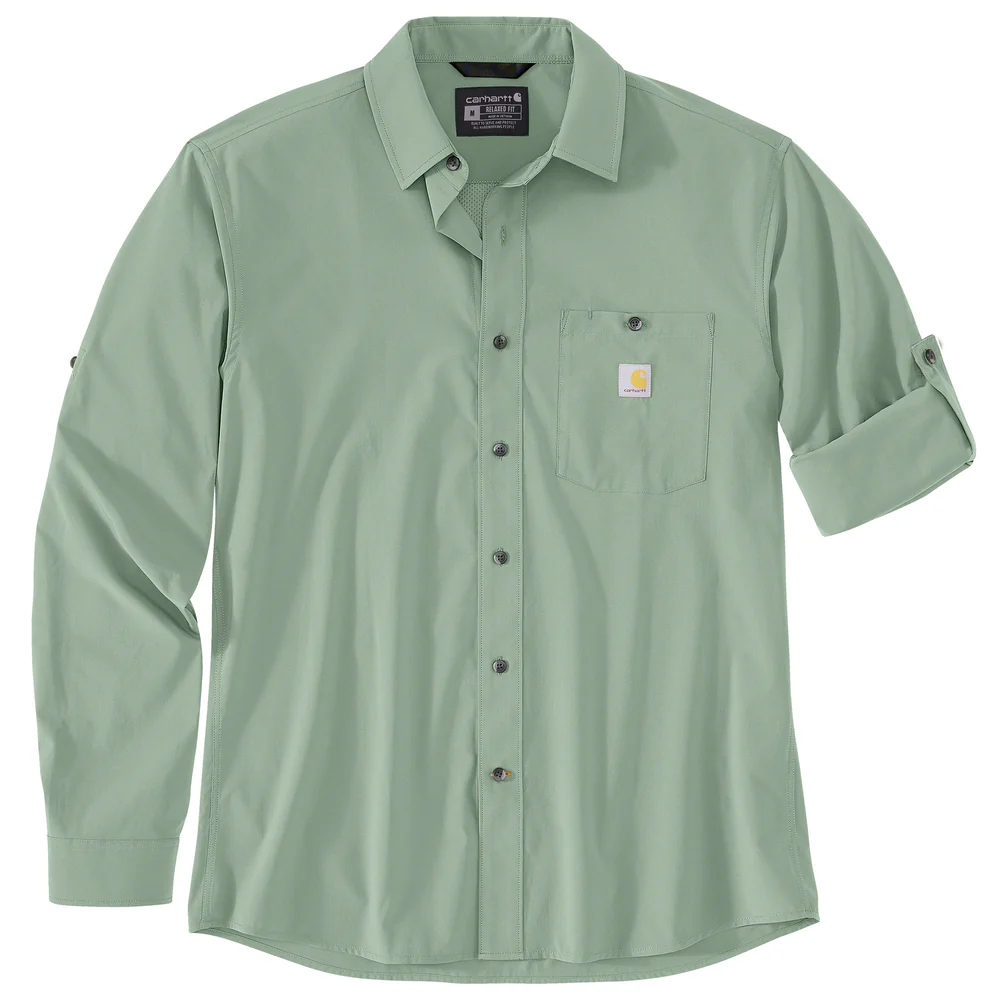 Force Sun Defender™ Relaxed Fit Lightweight Long-Sleeve Shirt - GH5-Patina | Carhartt 106552 - Image 2