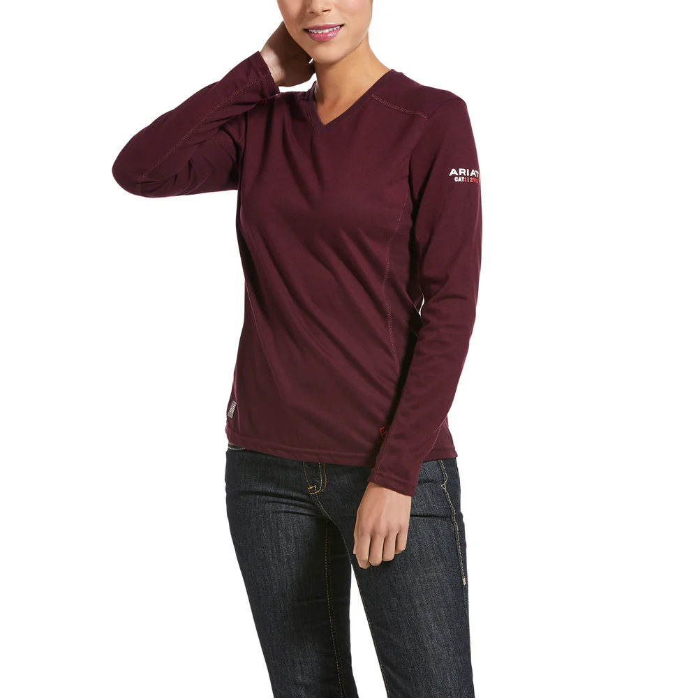 FR AC CREW LONG SLEEVE TOP - 500-Purple | Ariat 10032958