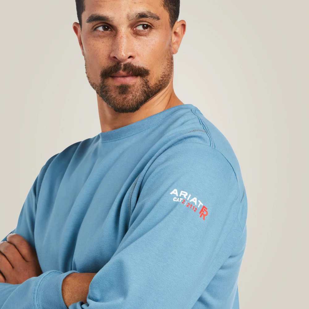 Fr Ac Crew T-Shirt - 400-Steel Blue | Ariat 10039398 - Image 2