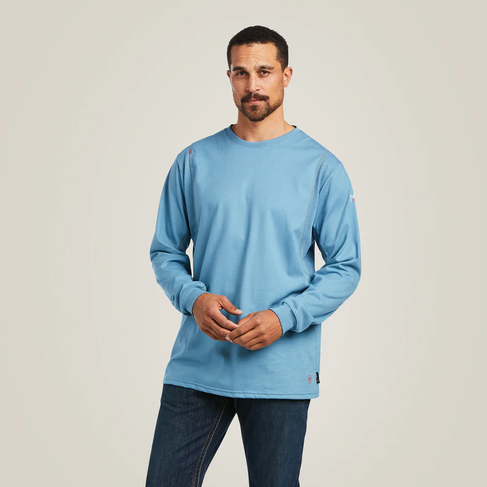 Fr Ac Crew T-Shirt - 400-Steel Blue | Ariat 10039398 - Image 3