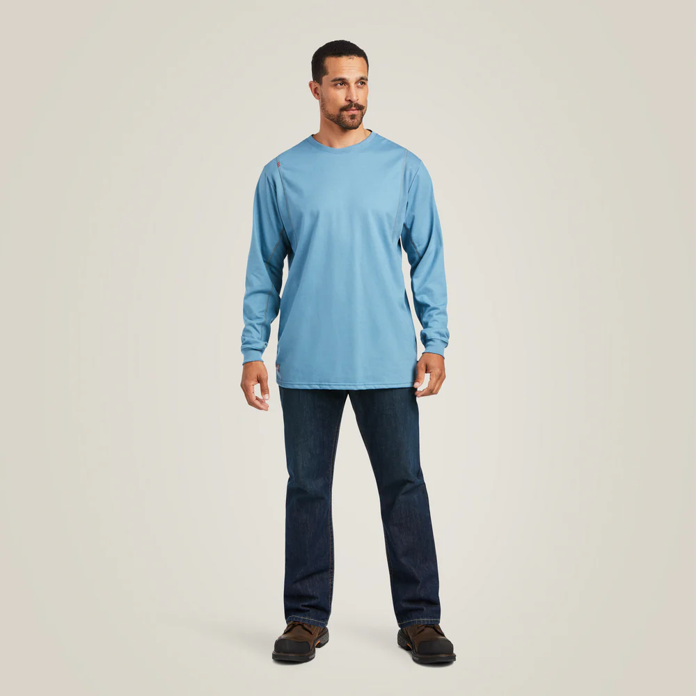 Fr Ac Crew T-Shirt - 400-Steel Blue | Ariat 10039398 - Image 4