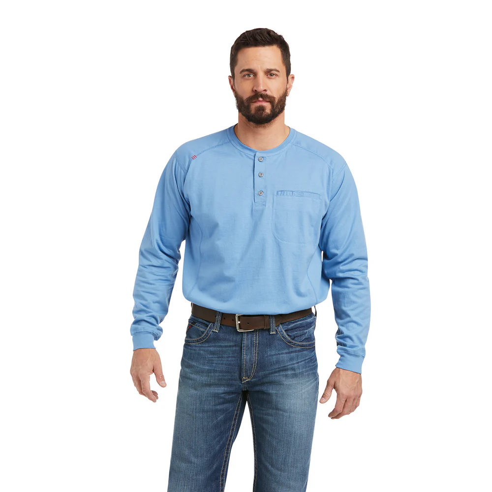 FR AIR BRAND FLAG GRAPHIC LONG-SLEEVE SHIRT - 400-Blue | Ariat 10037622 - Image 2