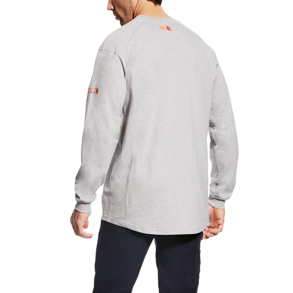 FR AIR CREW LONG SLEEVE T-SHIRT - 020-Gray | Ariat 10022329 - Image 2