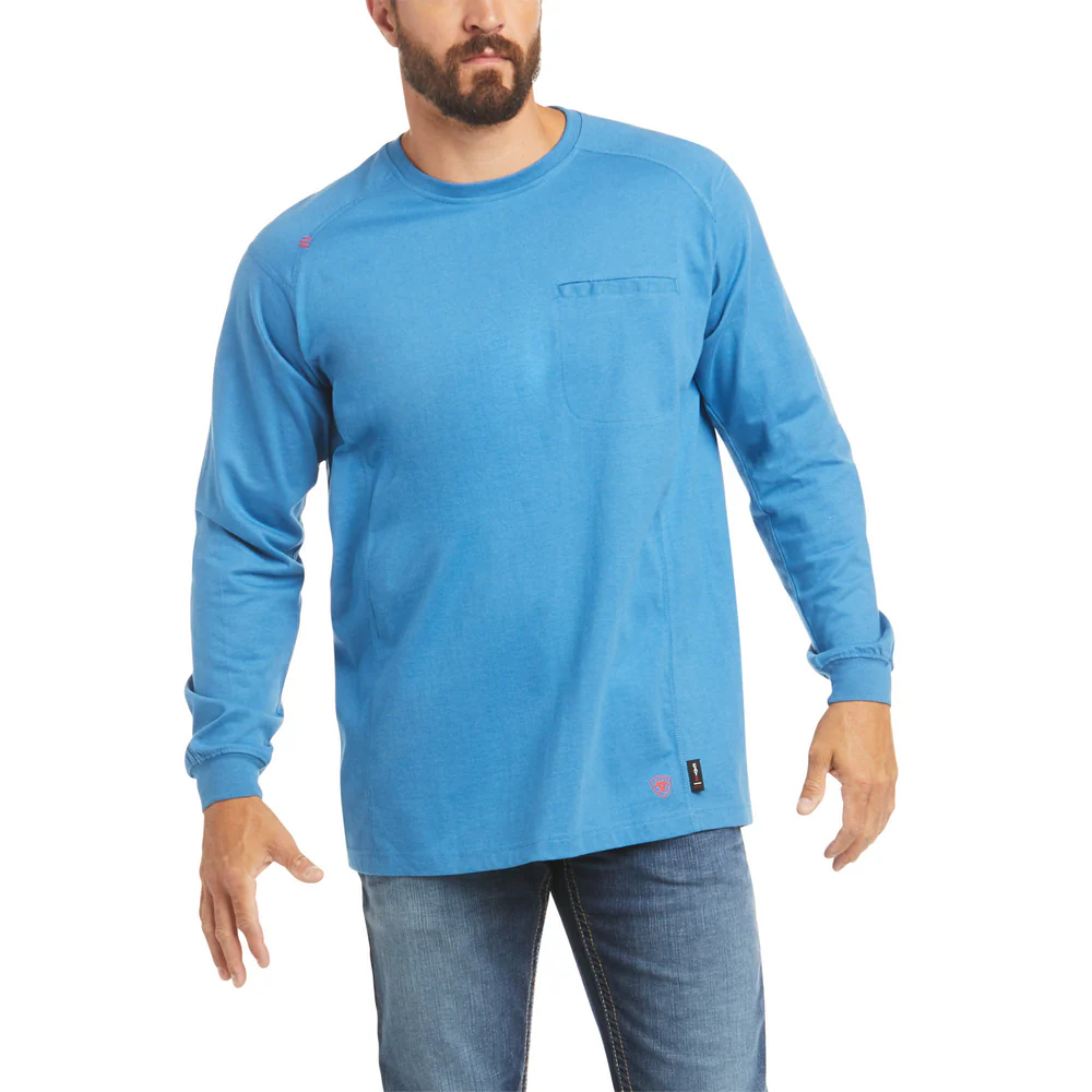 FR AIR LIFE ON THE LINE GRAPHIC LONG-SLEEVE TOP - 400-Blue | Ariat 10035556 - Image 2