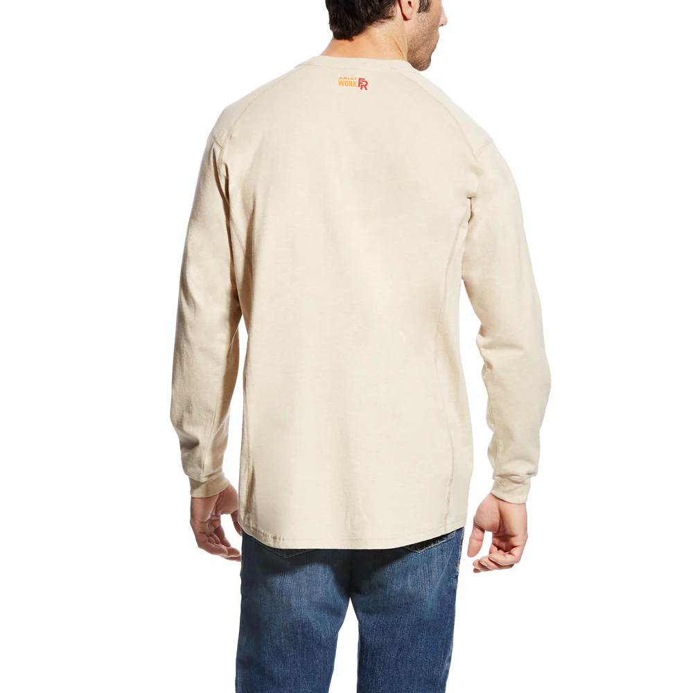 FR AIR LONG SLEEVE HENLEY - 250-Beige/Khaki | Ariat 10022598 - Image 2