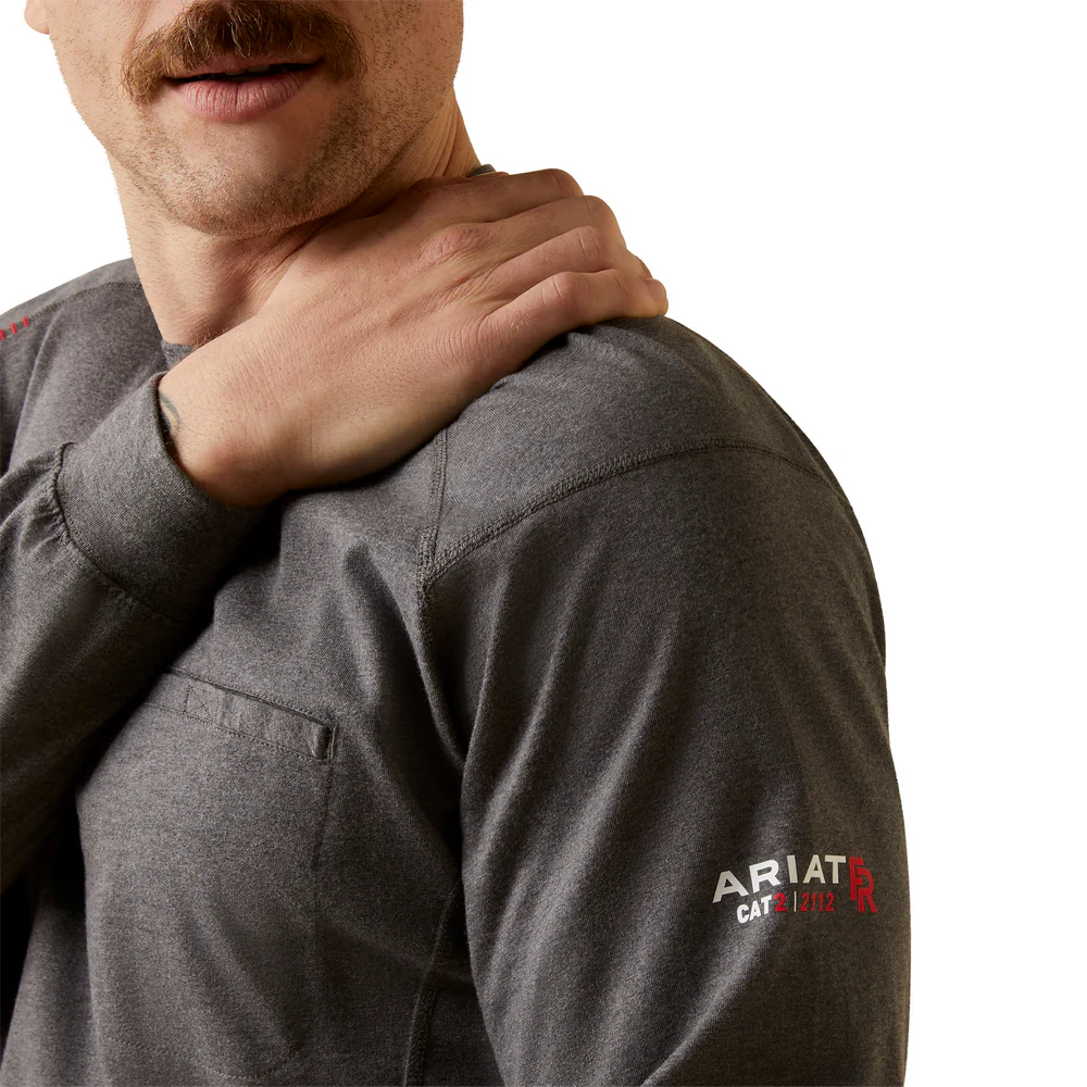 Fr Air True Grit T-Shirt - 010-Charcoal Heather | Ariat 10046660 - Image 2