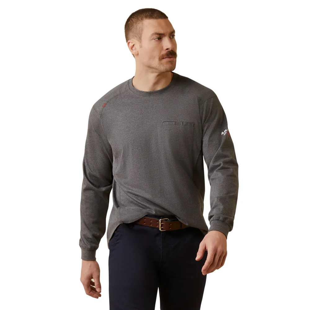 Fr Air True Grit T-Shirt - 010-Charcoal Heather | Ariat 10046660 - Image 4