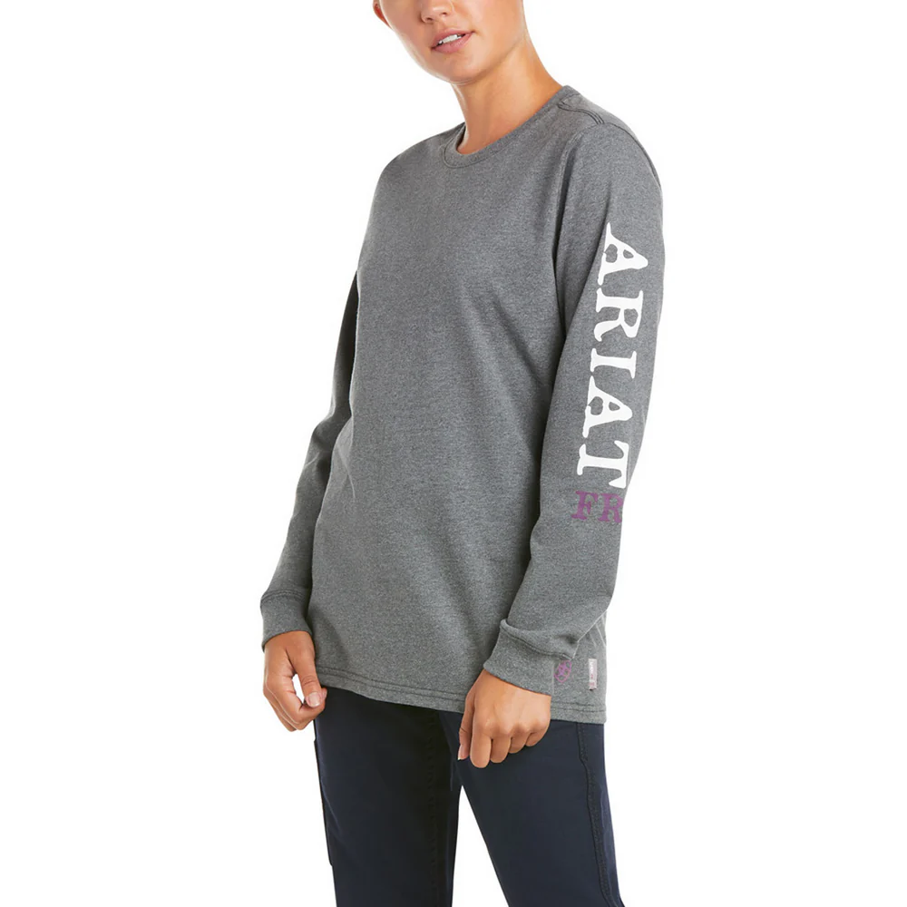FR ASCEND GRAPHIC LONG-SLEEVE TEE - 010-Charcoal | Ariat 10034890 - Image 2