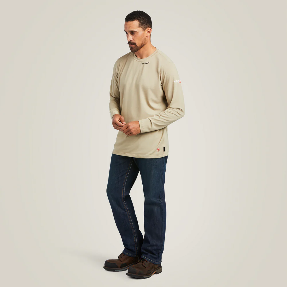 Fr Base Layer T-Shirt - 250-Khaki | Ariat 10039464 - Image 4