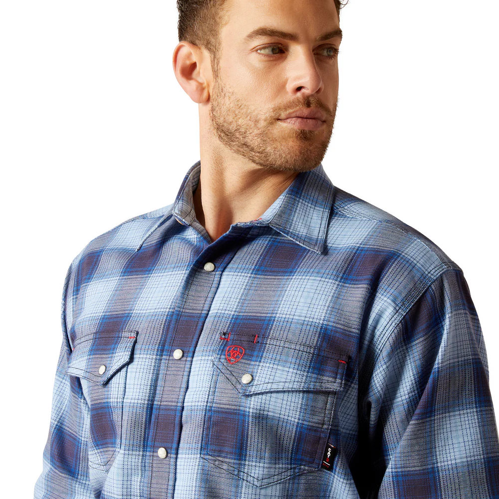 Fr Bighorn Snap Work Shirt - 400-Powder Blue | Ariat 10052931 - Image 2