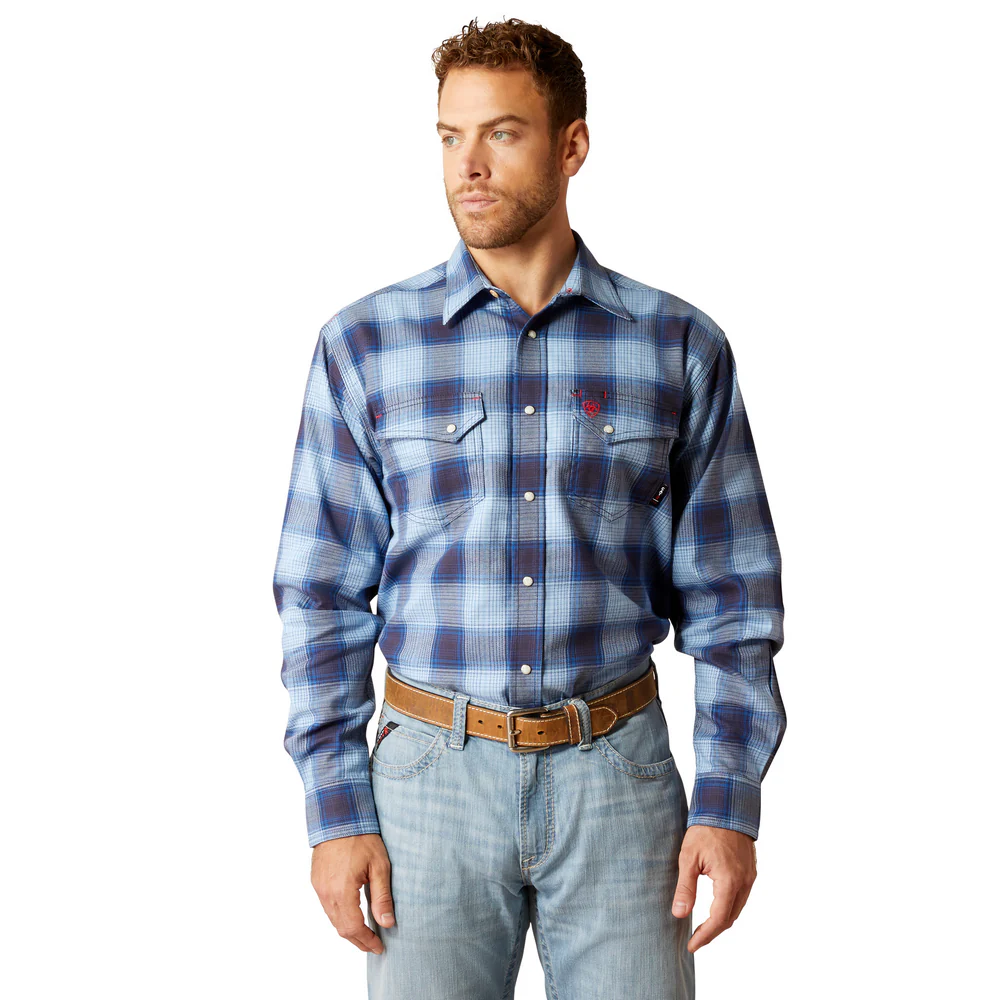 Fr Bighorn Snap Work Shirt - 400-Powder Blue | Ariat 10052931 - Image 3