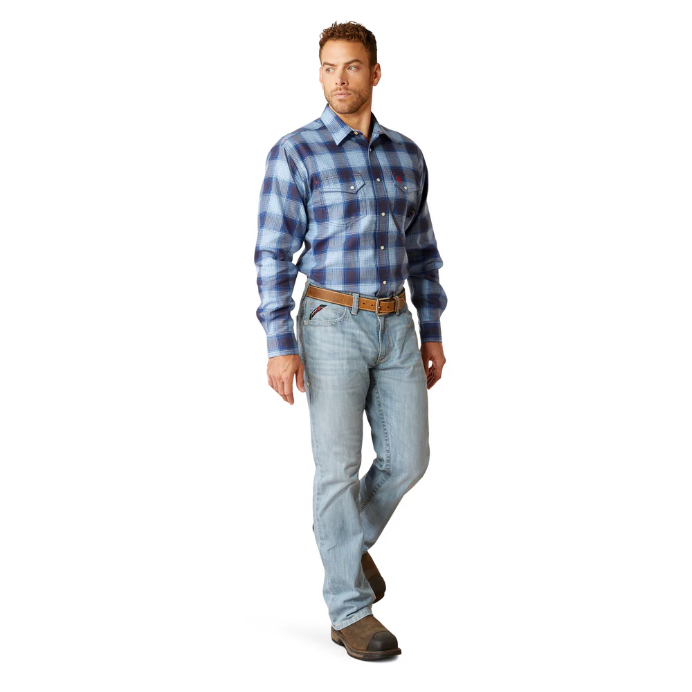 Fr Bighorn Snap Work Shirt - 400-Powder Blue | Ariat 10052931 - Image 4