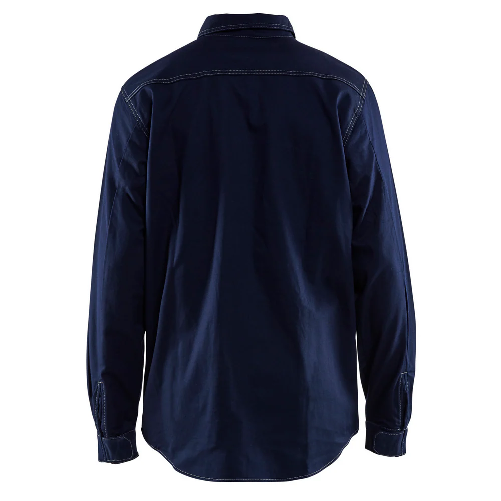 FR BUTTON UP SHIRT - 8900-Navy Blue | Blaklader 32761551 - Image 2