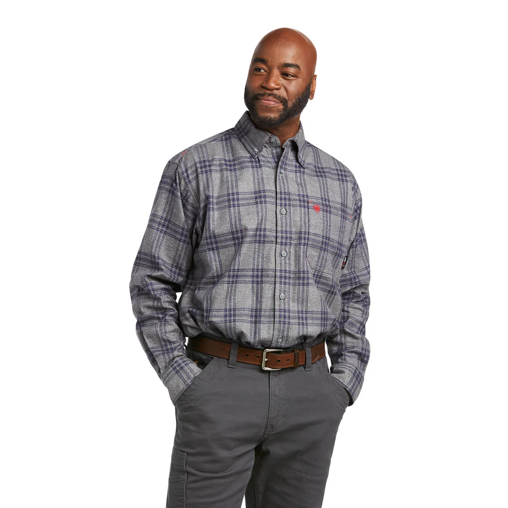 FR BYERS LONG-SLEEVE WORK SHIRT - 406-Blue Plaid | Ariat 10037223