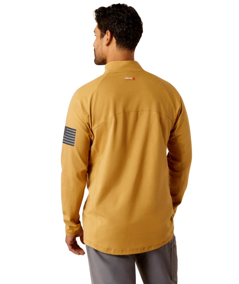 FR COMBAT STRETCH 1/4 ZIP LONG-SLEEVE WORK SHIRT - 200-Bistro | Ariat 10055075 - Image 2