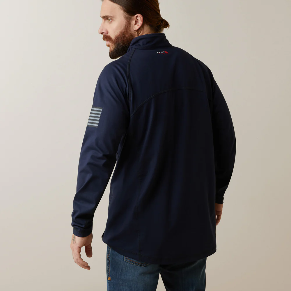Fr Combat Stretch Patriot 1/4 Zip Work Shirt - 410-Navy | Ariat 10043565