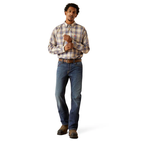Fr Crenshaw Logo Work Shirt - 020-Moonbeam | Ariat 10054460 - Image 5