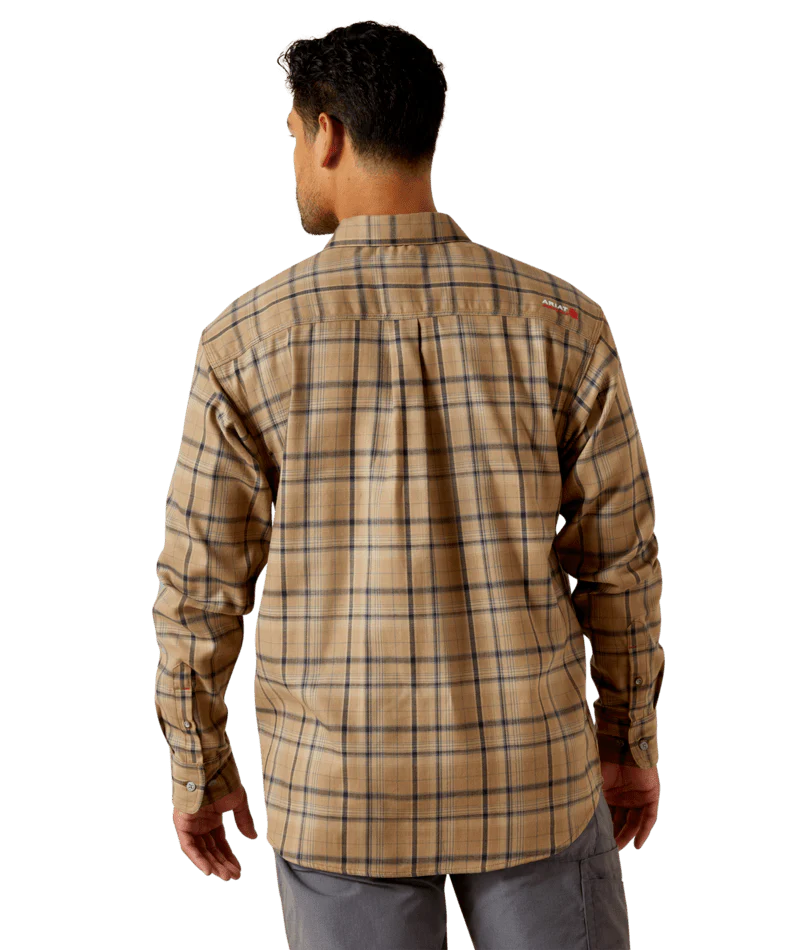 FR Dean Logo Long Sleeve Work Shirt - 250-Beige/Khaki | Ariat 10062788 - Image 2