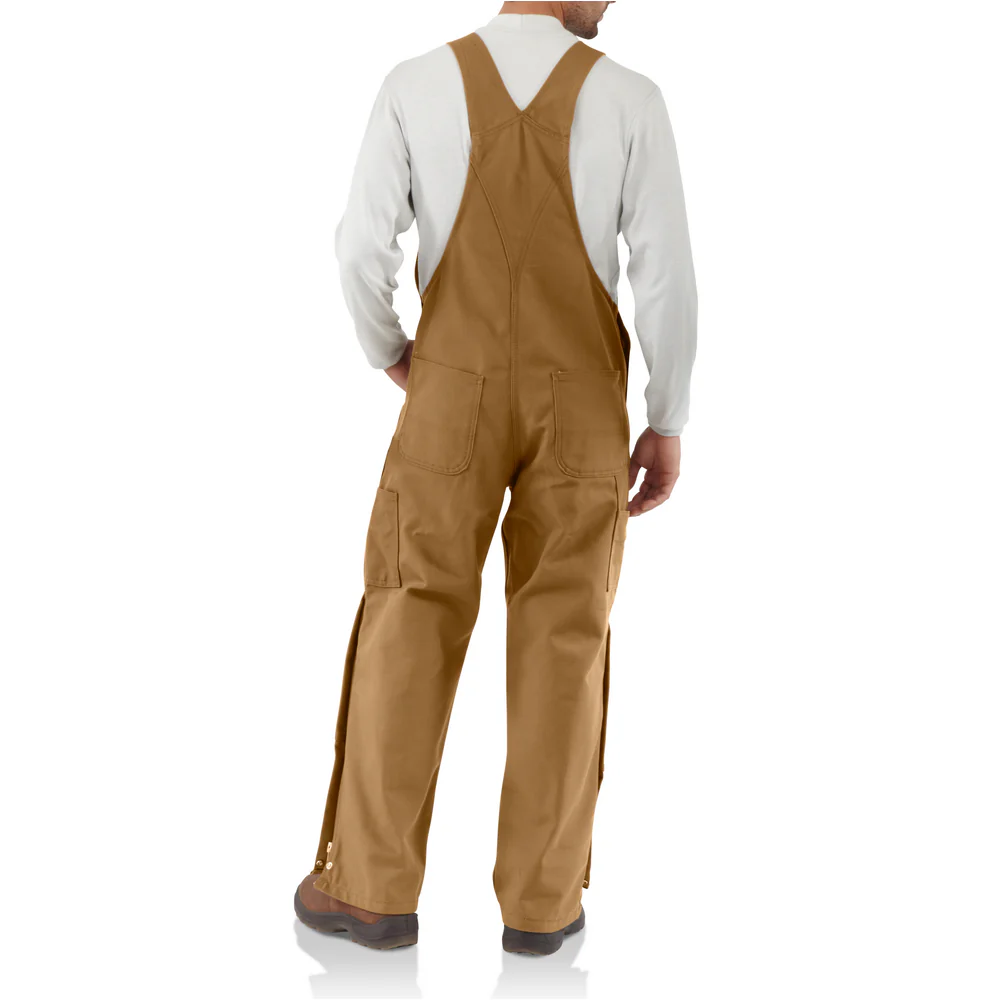 FR DUCK BIB OVERALL - 211-Carhartt Brown | Carhartt 101627 - Image 3