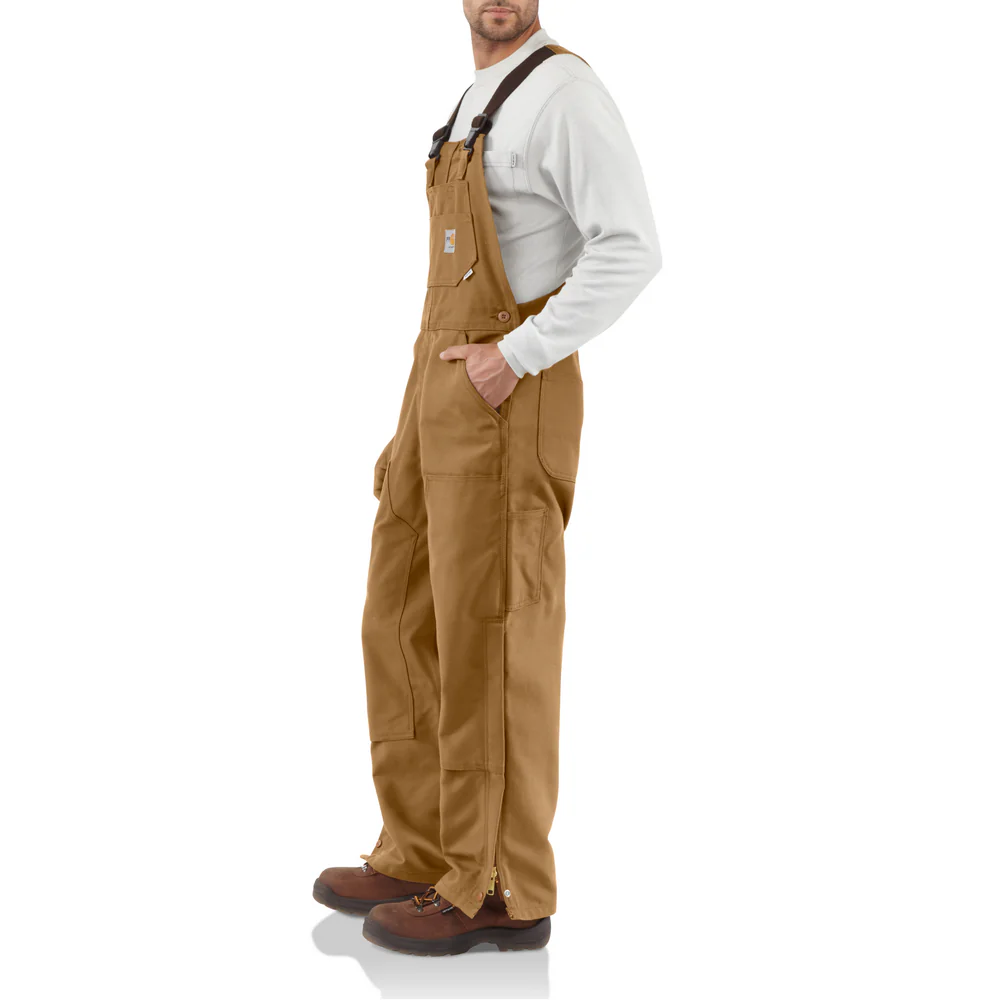 FR DUCK BIB OVERALL - 211-Carhartt Brown | Carhartt 101627 - Image 4