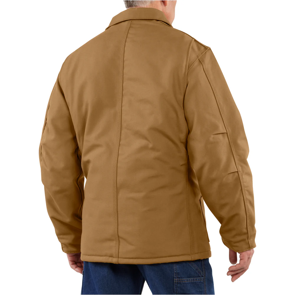 FR DUCK TRADITIONAL COAT - 211-Carhartt Brown | Carhartt 101618 - Image 3