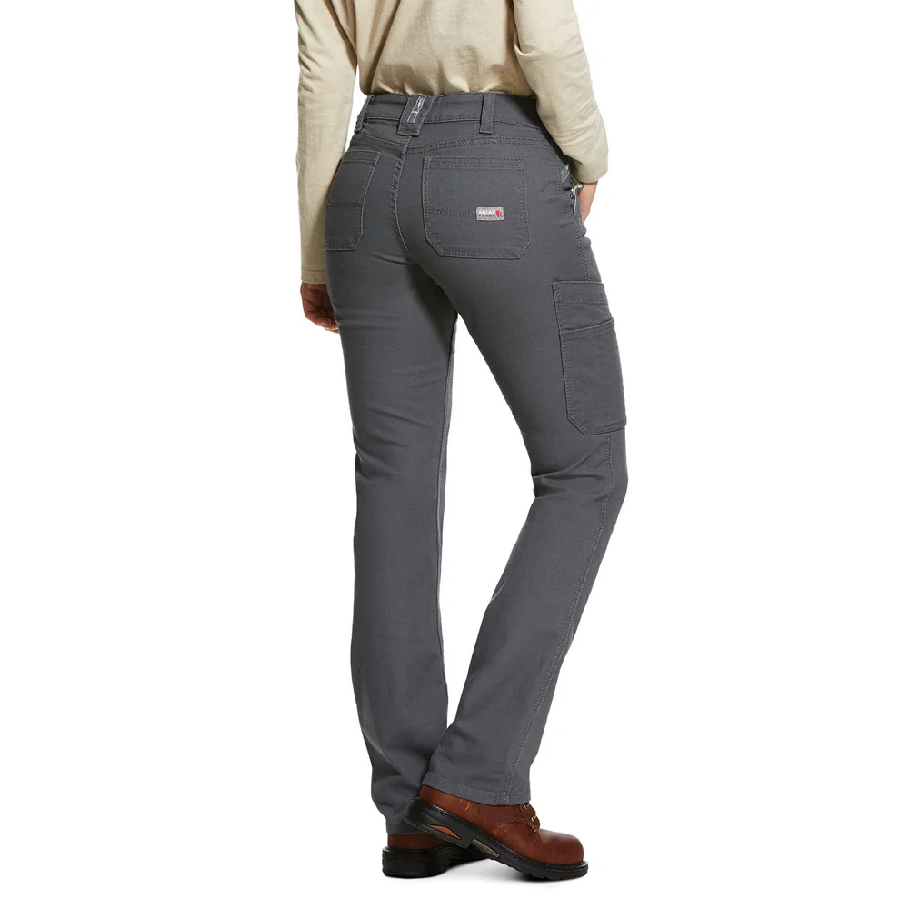 FR DURALIGHT MID RISE STRAIGHT STRETCH CANVAS PANT - 050-Lt/Pasrel Grey | Ariat 10030254 - Image 2