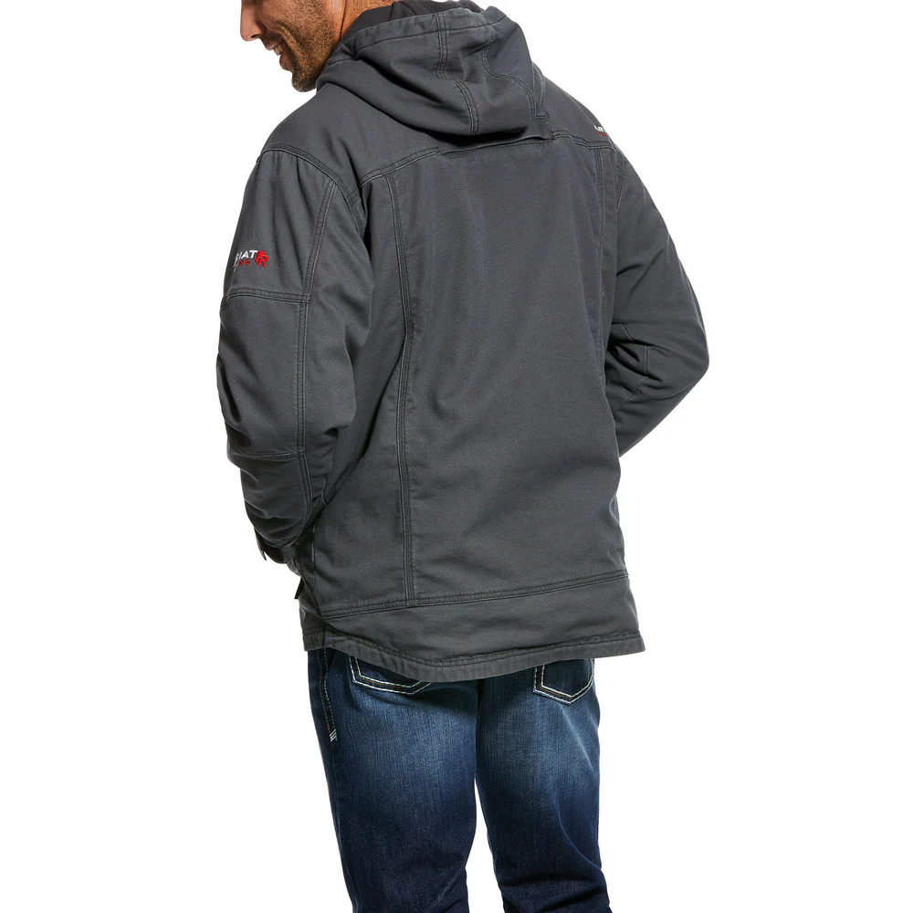 FR DURALIGHT STRETCH CANVAS INSULATED JACKET - 020-Gray | Ariat 10027865 - Image 2