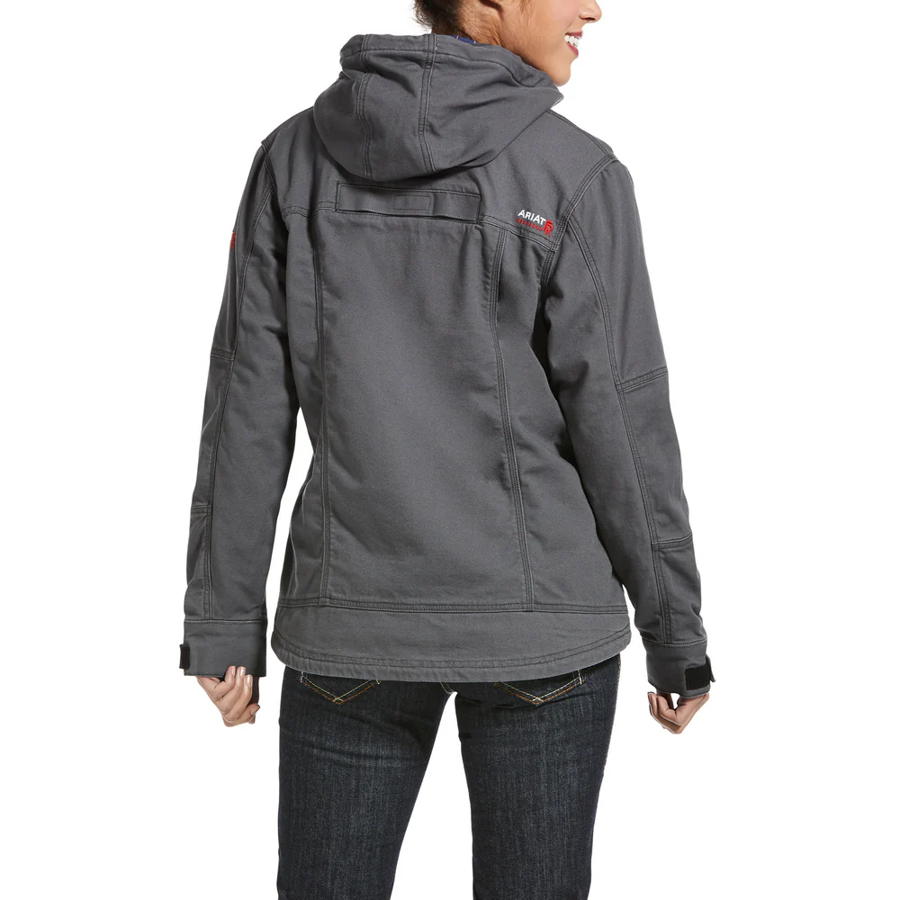 FR DURALIGHT STRETCH CANVAS INSULATED JACKET - 020-Gray | Ariat 10032844 - Image 2