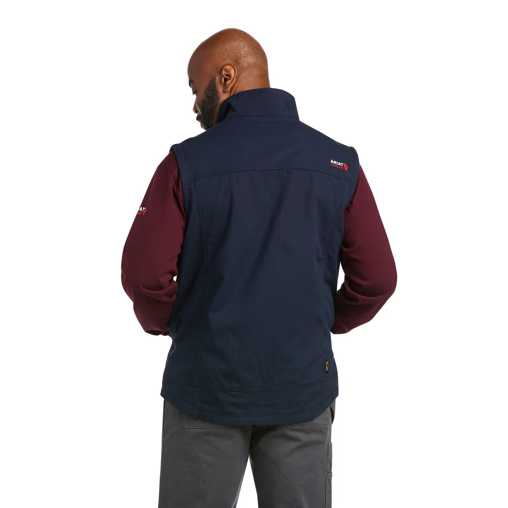 FR DURALIGHT STRETCH CANVAS VEST - 410-Navy | Ariat 10037641 - Image 2