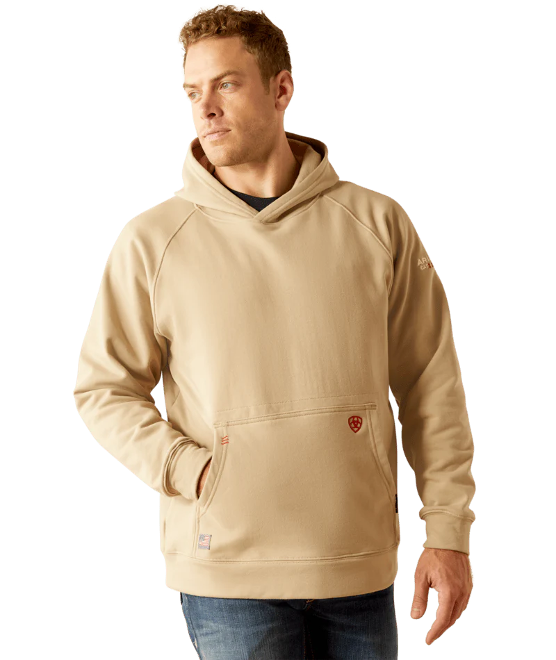 FR DuraStretch Work Hard Live Free Hoodie - 250-Beige/Khaki | Ariat 10054604