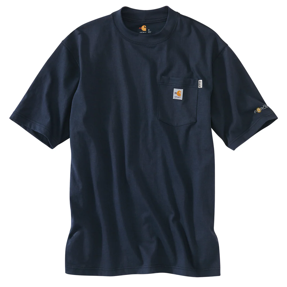 FR FORCE COTTON SHORT SLEEVE T-SHIRT - 410-Dark Navy | Carhartt 100234 - Image 4