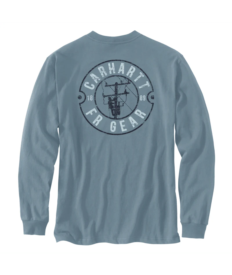 FR Force Irvine Loose LS Electric Utilities T-Shirt - EC3-Rolling Thunder | Carhartt 107196 - Image 2